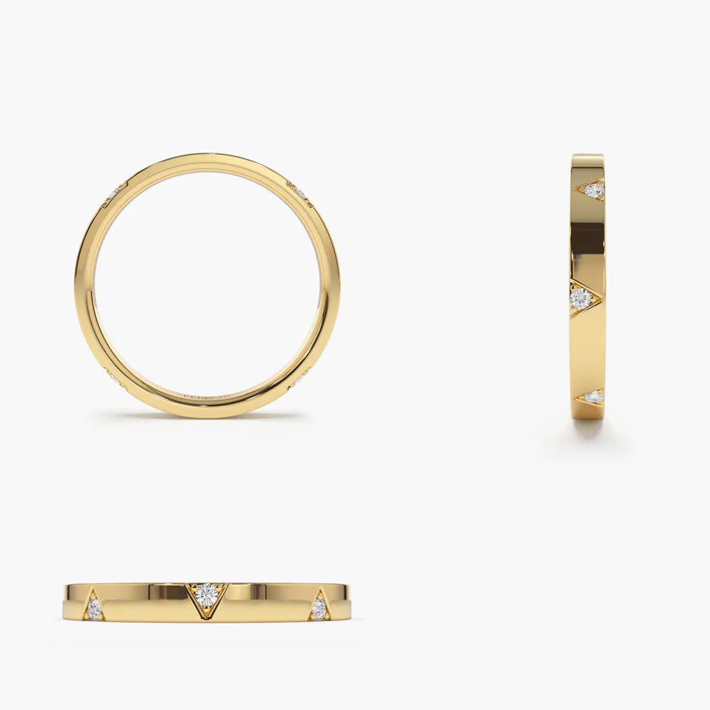 Solid Gold Unique Diamond Full Eternity Ring