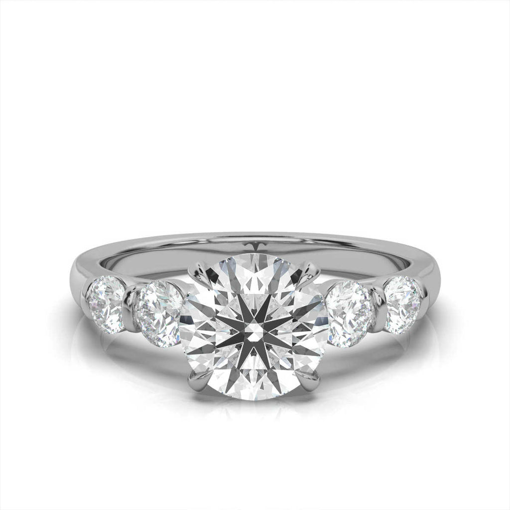 Solid Gold Stone Lab Grown Diamond Ring