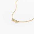 Solid Gold Bezel Set Diamond Necklace