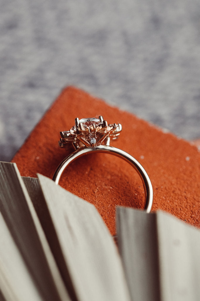 Solid Gold Lab-grown Cushion Ring