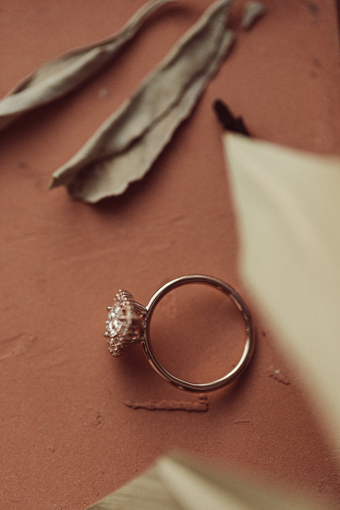 Solid Gold Lab-Grown Diamond Pear Ring (2F636C)