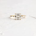 Solid Gold Asscher Cut Lab-Grown Diamond Ring