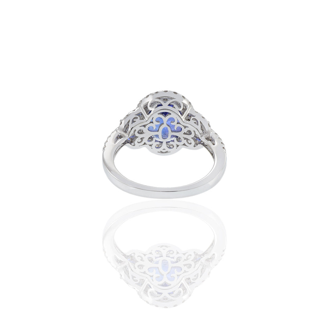 18K Solid Gold 2.88 CT Oval Lab Grown Diamond Ring