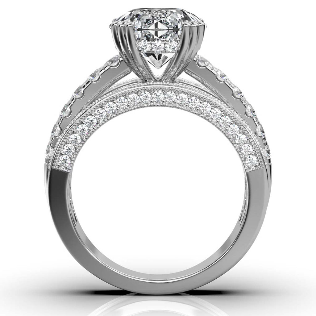 18K Solid Gold 3 CT Lab Grown Diamond Ring