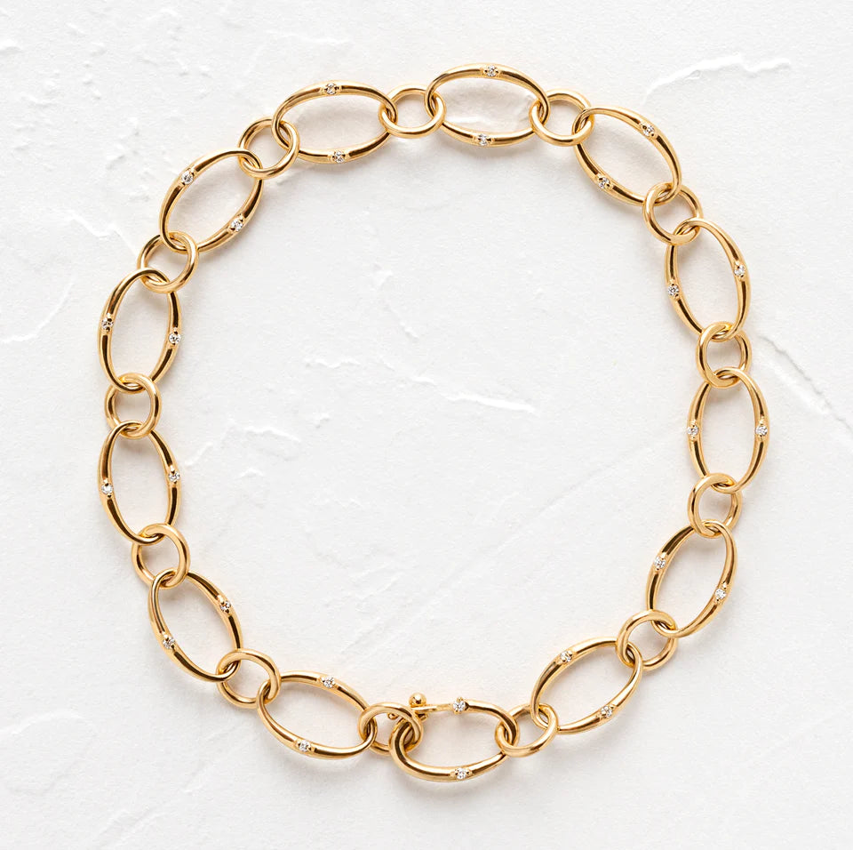 Solid Gold Diamond Tethered Bracelet (97A5C7)