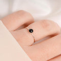 Solid Gold Onyx Stacking Ring