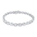 Solid Gold Lab Grown Diamond Oval Bracelet