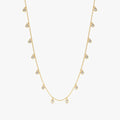 Solid Gold Diamond Bezel Station Necklace (59C5CC)