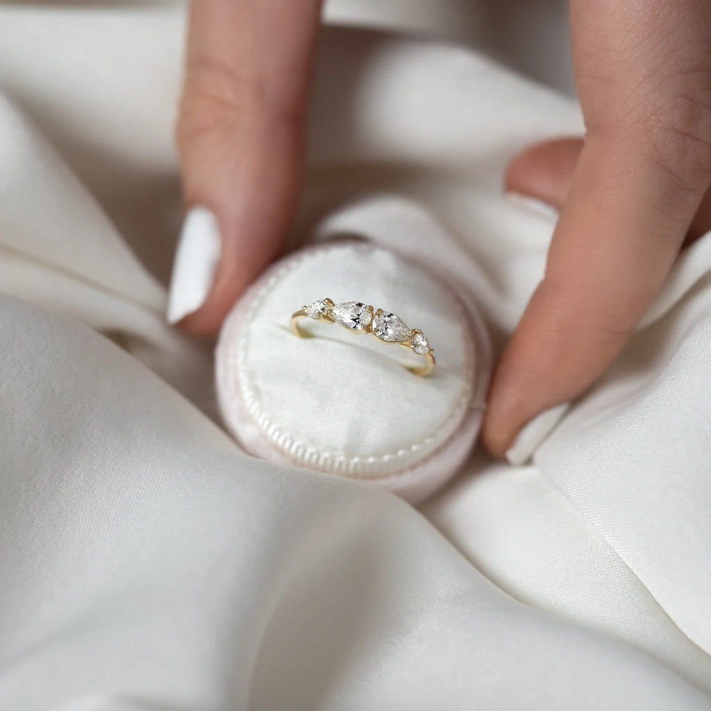 Solid Gold Diamond Counterpart Ring