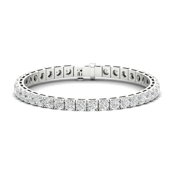 18K Solid Gold 14.45 CT Lab Grown Diamond Tennis Bracelet