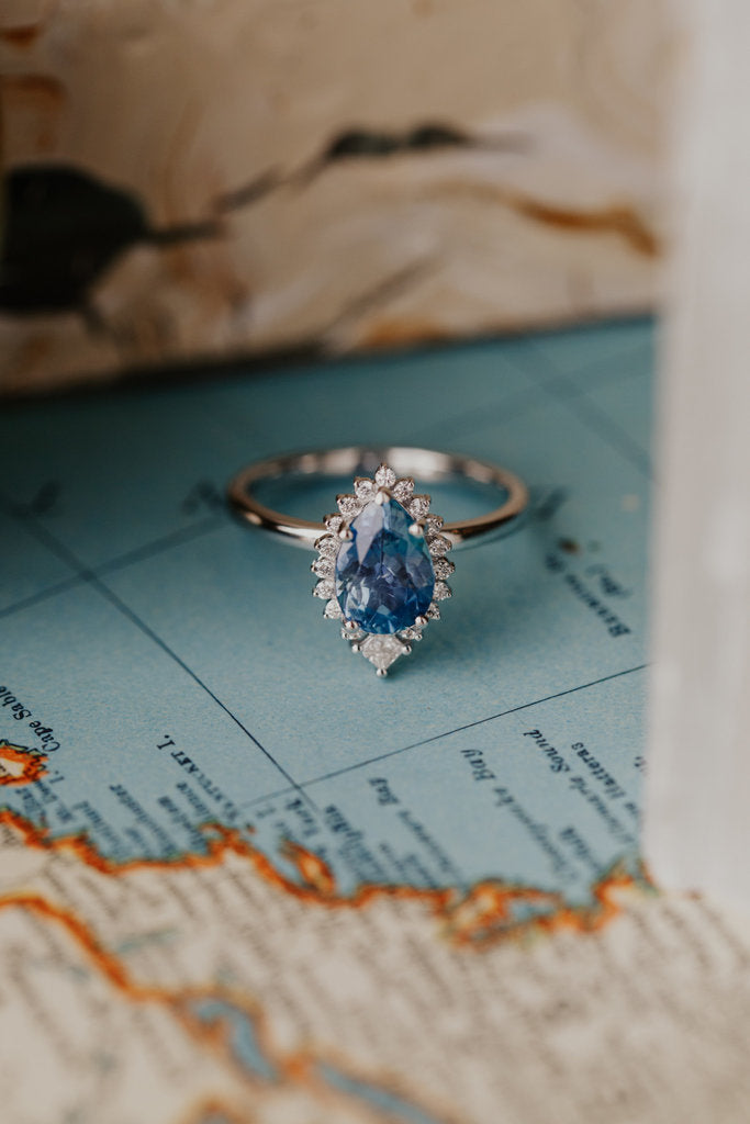 Solid Gold Montana Sapphire Ring