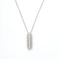 14K Solid Gold Diamond Bar Necklace - Style A