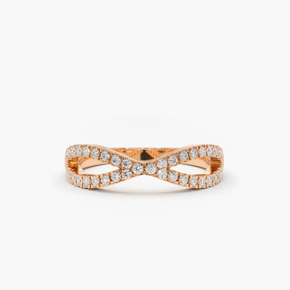 Solid Gold Eternity Diamond Wedding Band