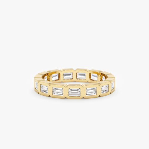 Solid Gold Baguette Diamond Eternity Ring (F3E18E)