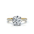 Solid Gold 2.6 ct Round lab Grown Diamond Engagement Ring