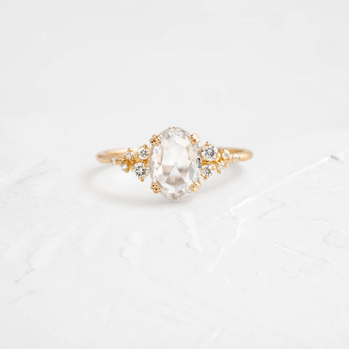 Solid Gold 0.77ct. Rose Cut Oval Diamond Ring (7799A0)