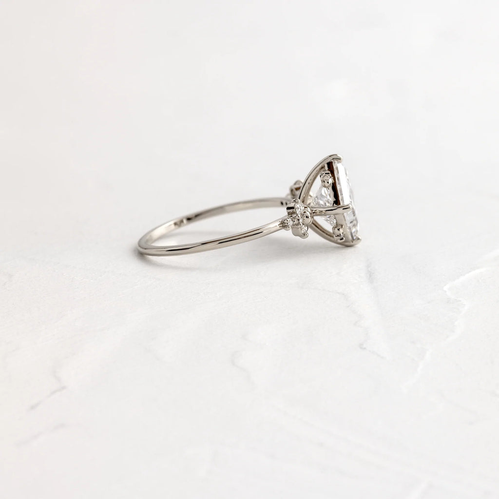 Solid Gold 1.8ct. Princess Cut Lab-Grown Diamond Ring