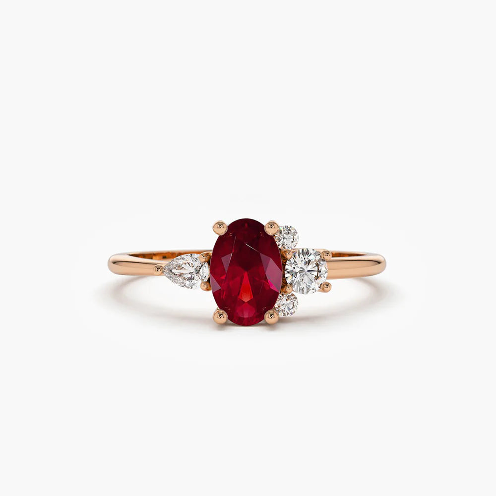 14K Solid Gold 0.19 CT Lab Grown Diamond Ring