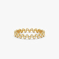14K Solid Gold Up and Down Diamond Eternity Ring
