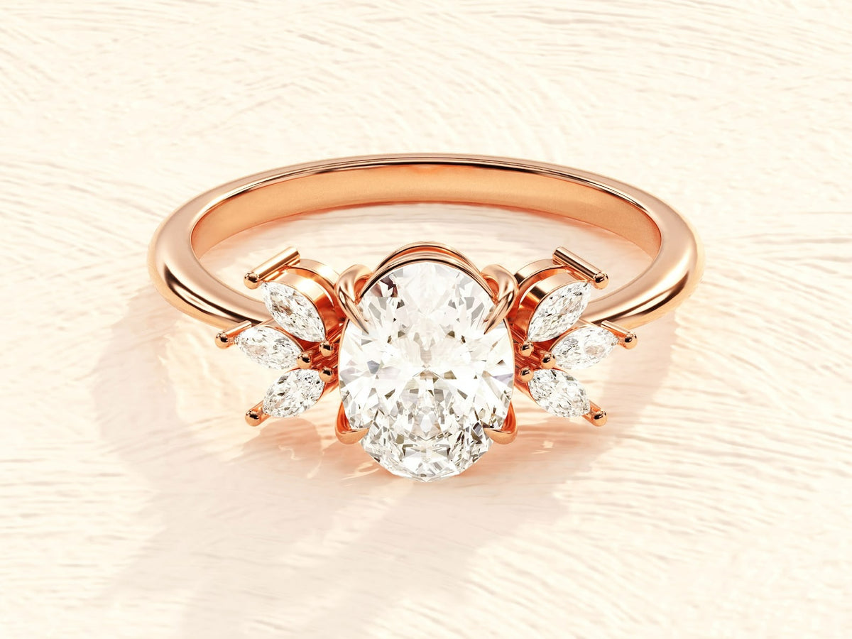 Solid Gold Solitaire Lab Grown Diamond 3ct Engagement Ring