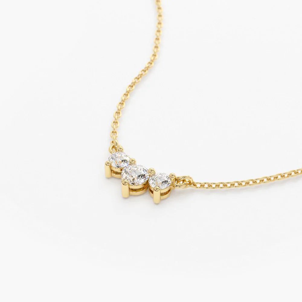 Classic Moissanite Trio Necklace, photo 4