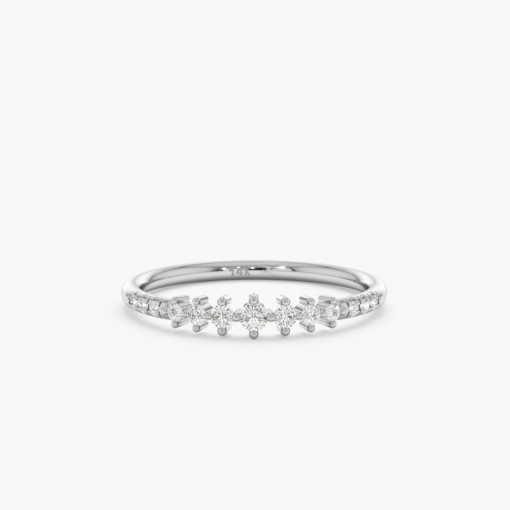 Solid Gold Graduated Diamond Ring (FFE34AF4D914)
