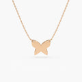 Solid Gold Butterfly Necklace