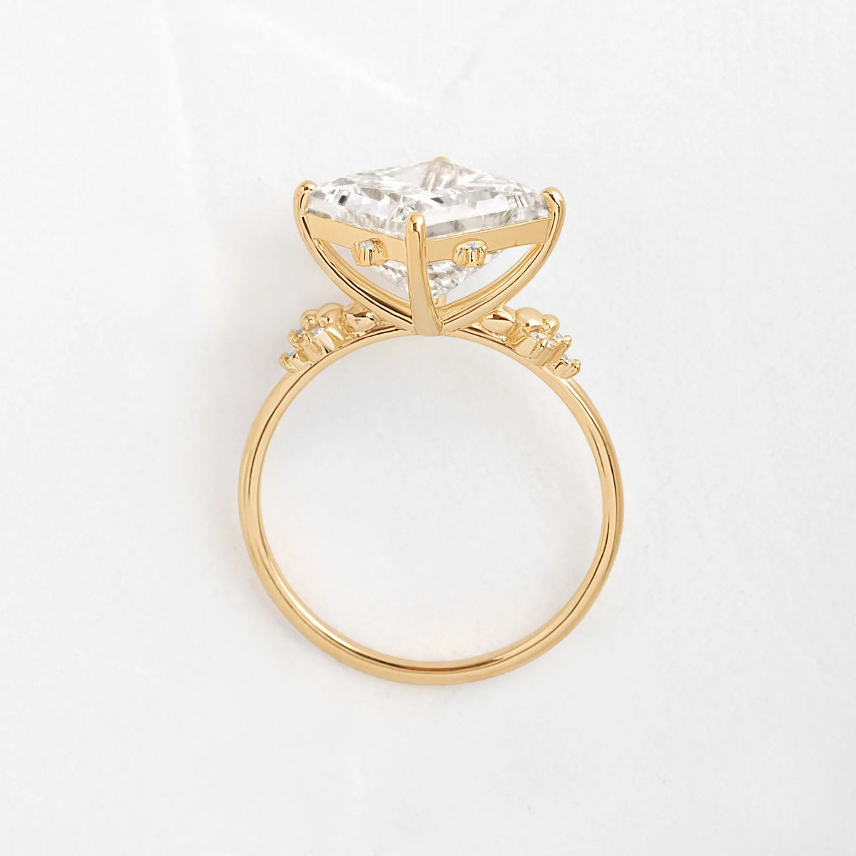 Solid Gold 5ct. Princess Cut Lab-Grown Lab-Grown Diamond Ring