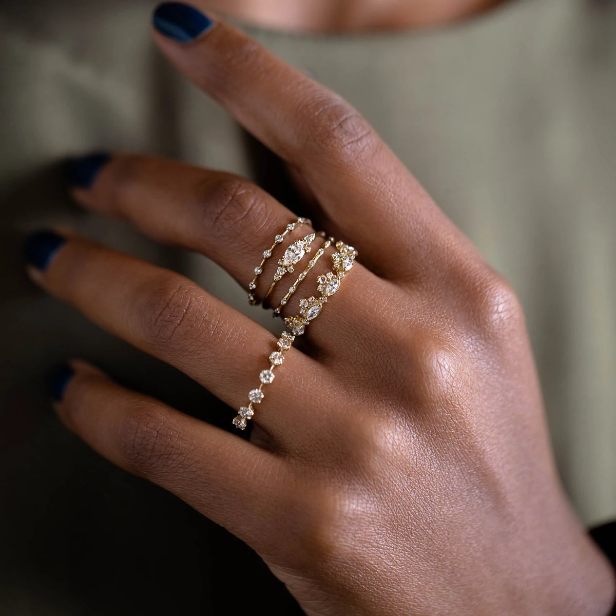 Solid Gold Lab-Grown Diamond Chantilly Ring