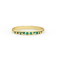Solid Gold Emerald Cluster Ring