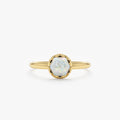 Solid Gold Cabochon Opal Engagement Ring