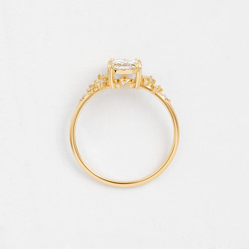 Solid Gold 0.77ct. Rose Cut Oval Diamond Ring (7799A0)