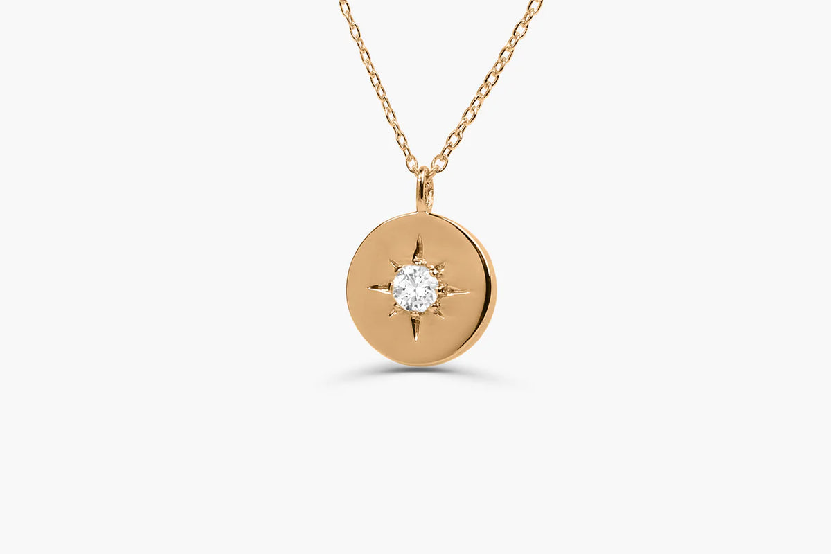 Solid Gold NorthStar Diamond Necklace