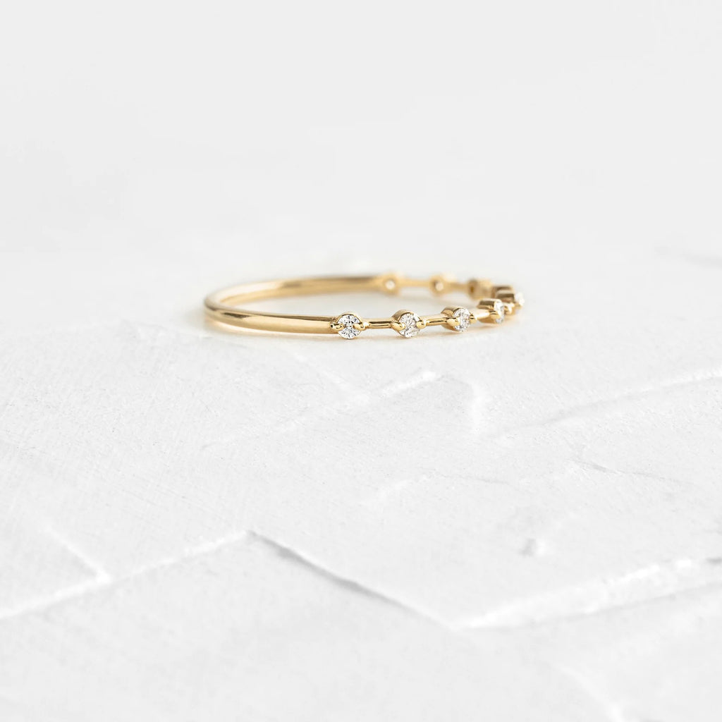 Solid Gold Lab-Grown Diamond Petite Diamond Distance Band
