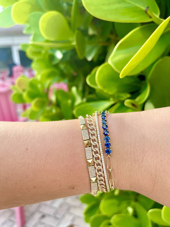 Solid Gold Classic Diamond Bangle (5C34CD)