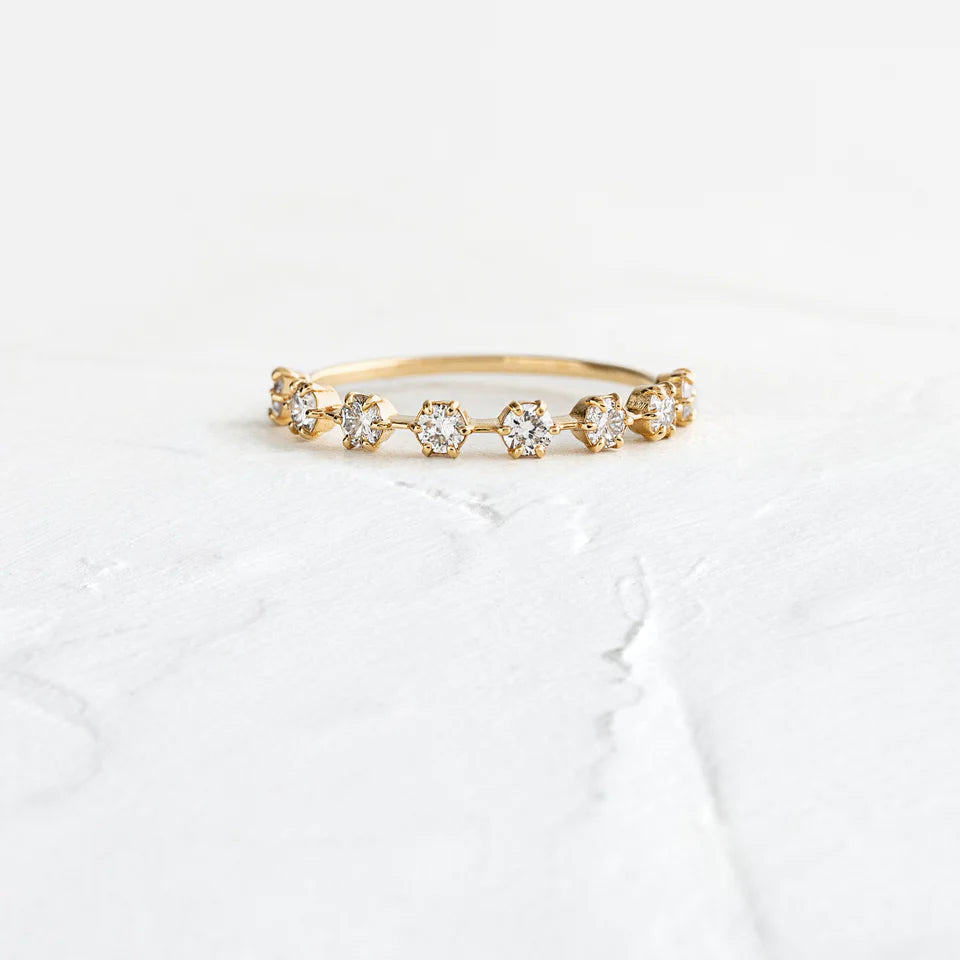 Solid Gold Lab-Grown Diamond Distance Band