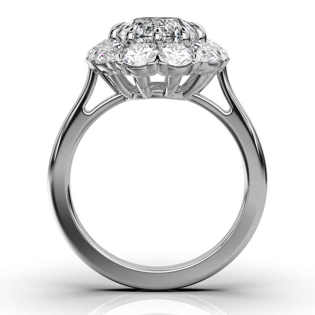 Solid Gold Halo Lab Grown Diamond Ring (59685D)