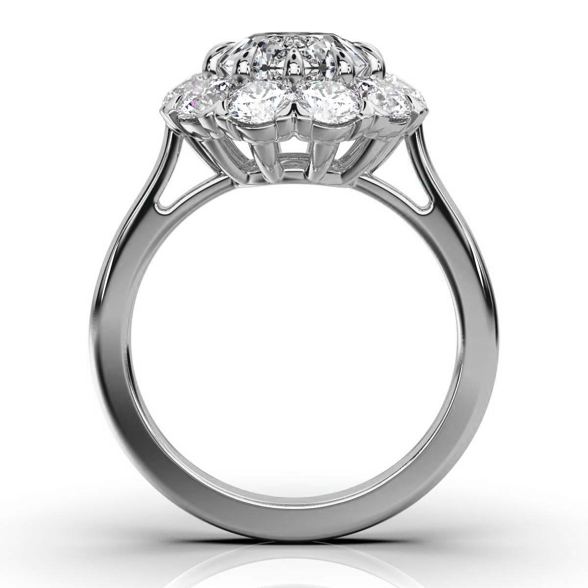 Solid Gold Halo Lab Grown Diamond Ring (59685D)