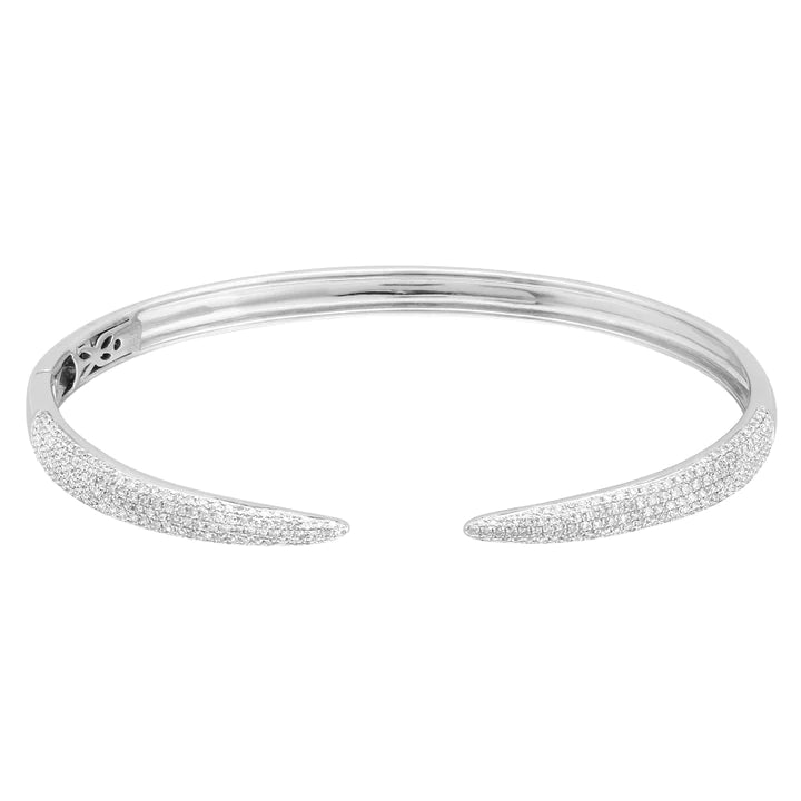 Solid Gold Diamond Claw Bracelet