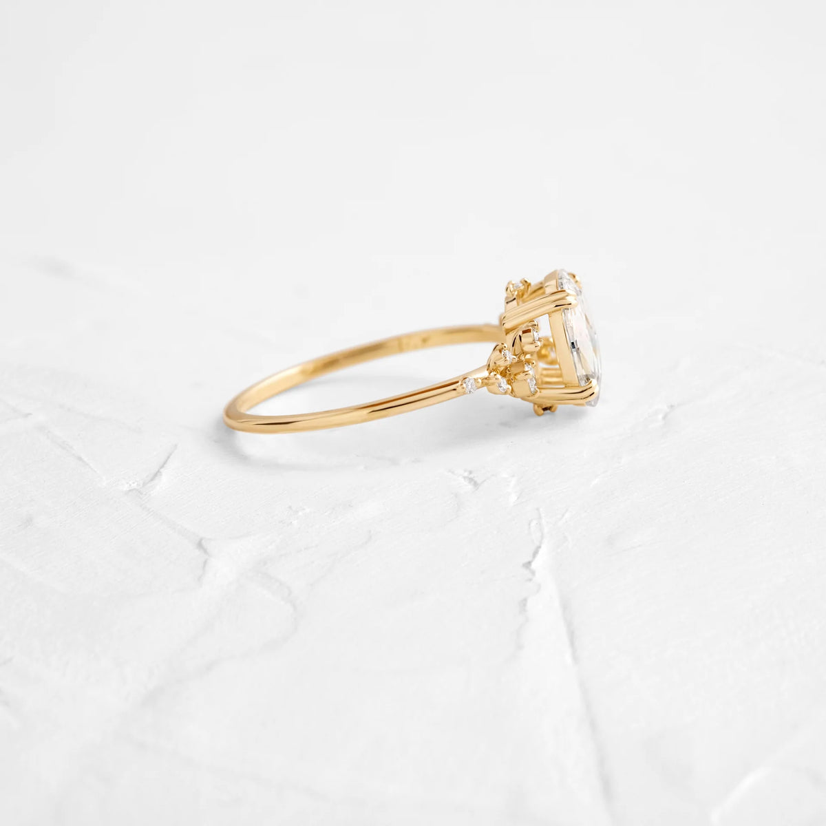 Solid Gold 0.77ct. Rose Cut Oval Diamond Ring (7799A0)