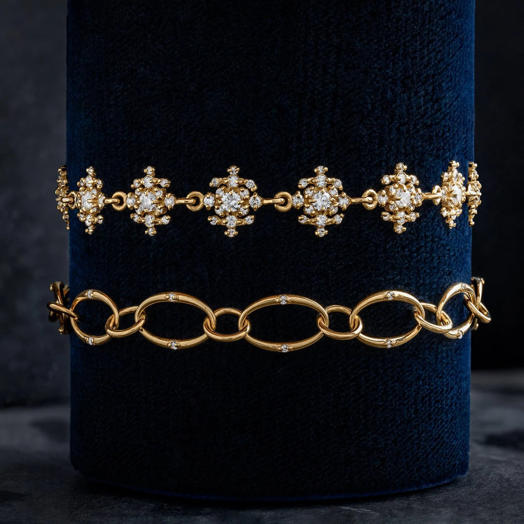 Solid Gold Diamond Tethered Bracelet (53686E)