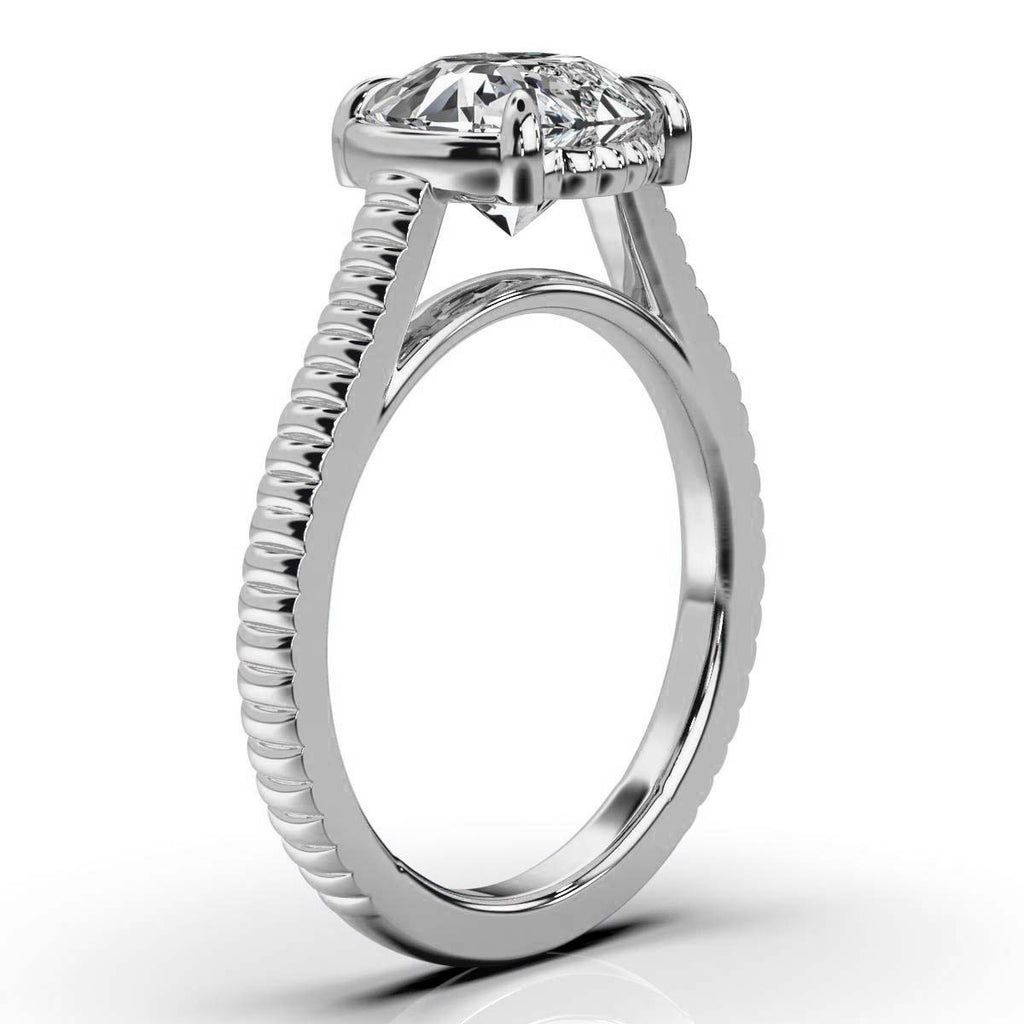 Solid Gold 2Ct Solitaire Engagement Ring