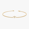 Solid Gold Single Diamond Bracelet