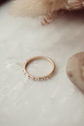 Solid Gold Horizontal Baguette Diamond Band