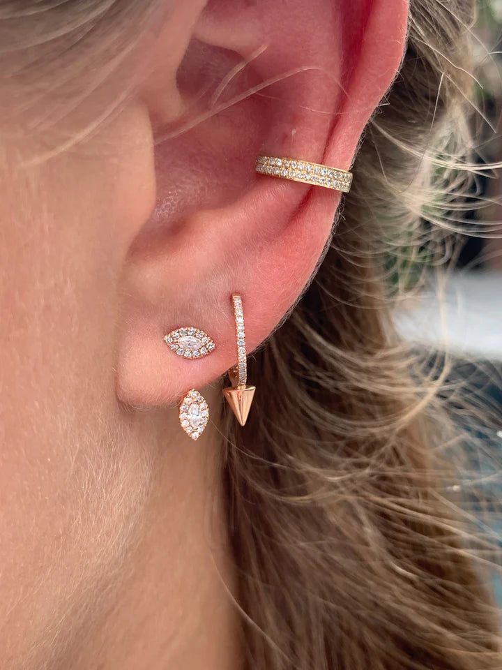 Solid Gold Phoebe Diamond Earrings