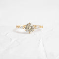 Solid Gold Canvas Moissanite Diamond Round Solitaire Ring