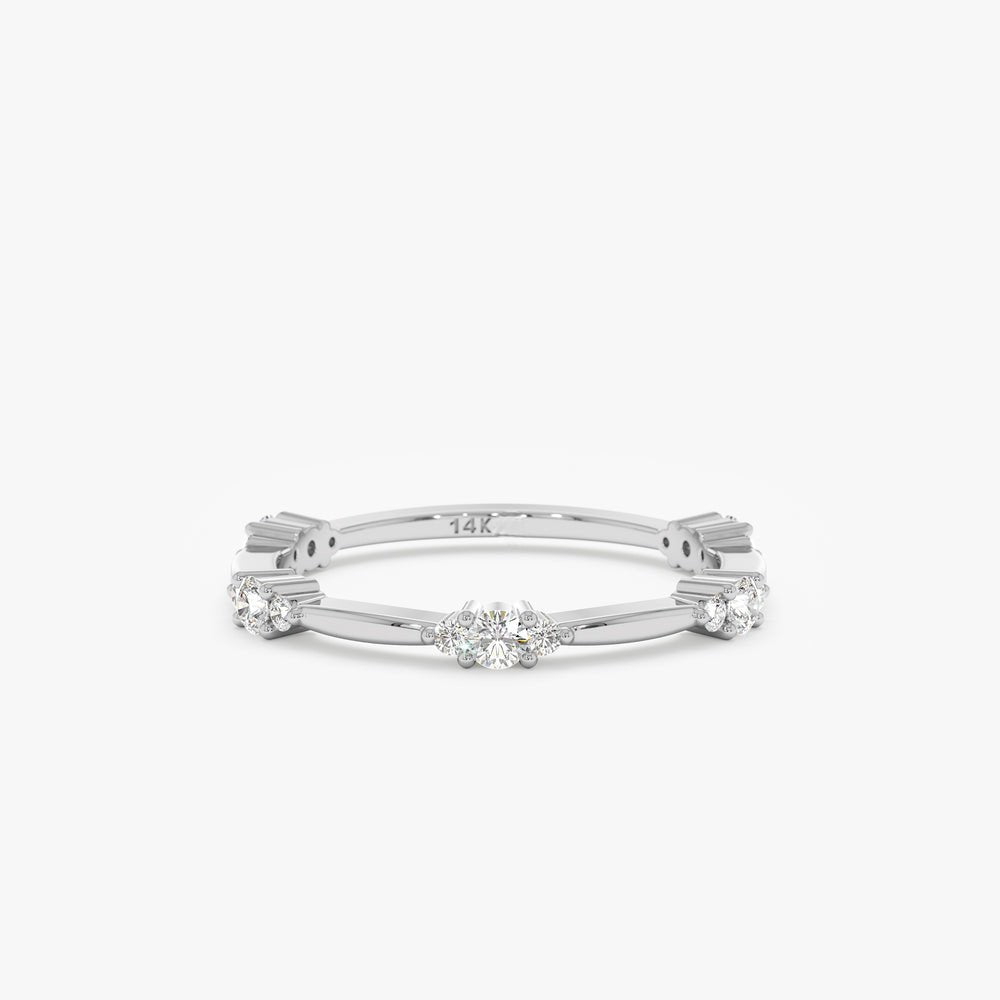Solid Gold Petite Diamond Cluster Ring (D0CF47)