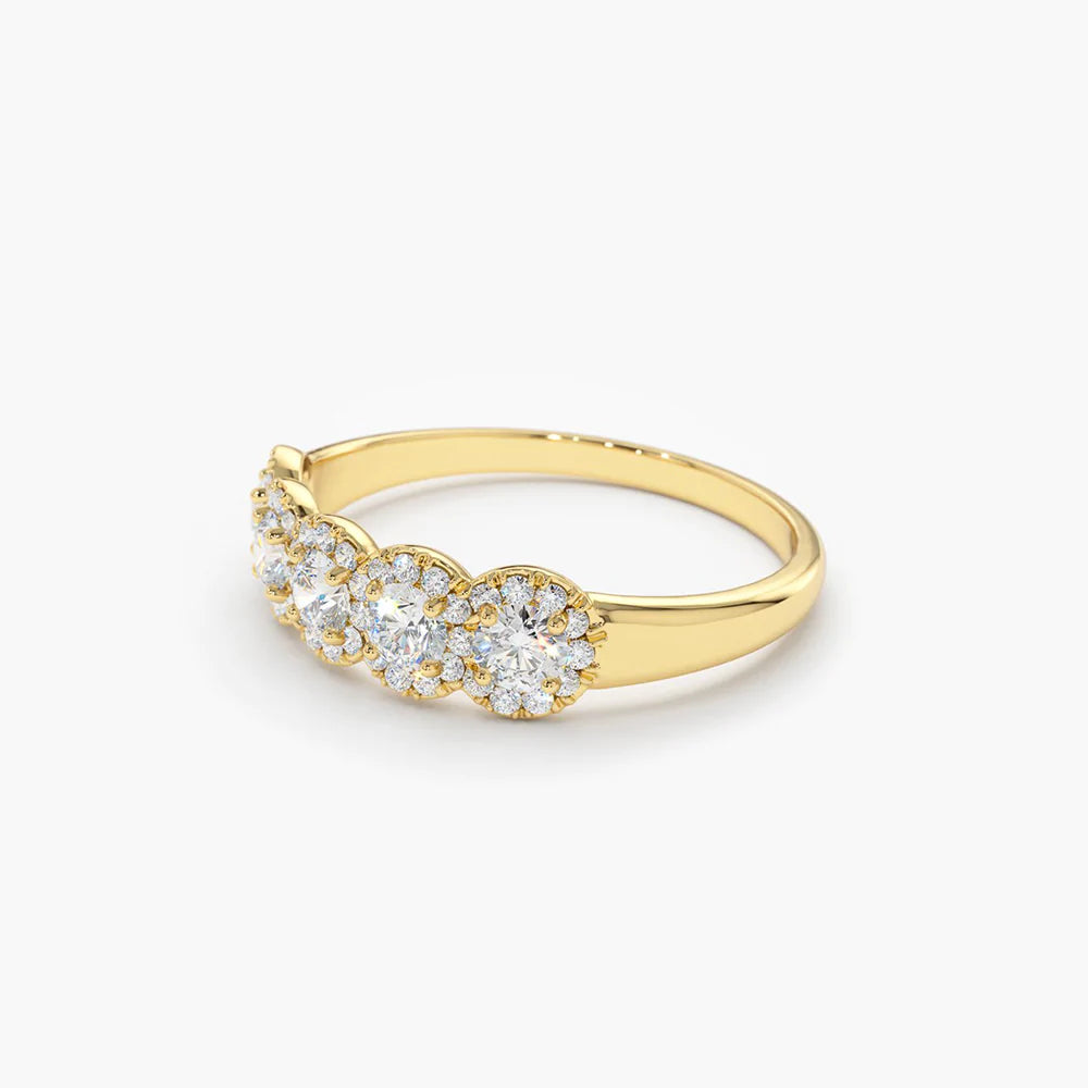 14K Solid Gold 0.52 CT Lab Grown Diamond Ring