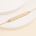 Solid Gold Single Diamond Name Bracelet
