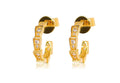 Solid Gold Multi Rectangle Diamond Earring